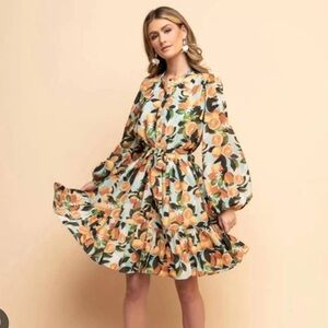 Rachel Parcell orange fruit dress